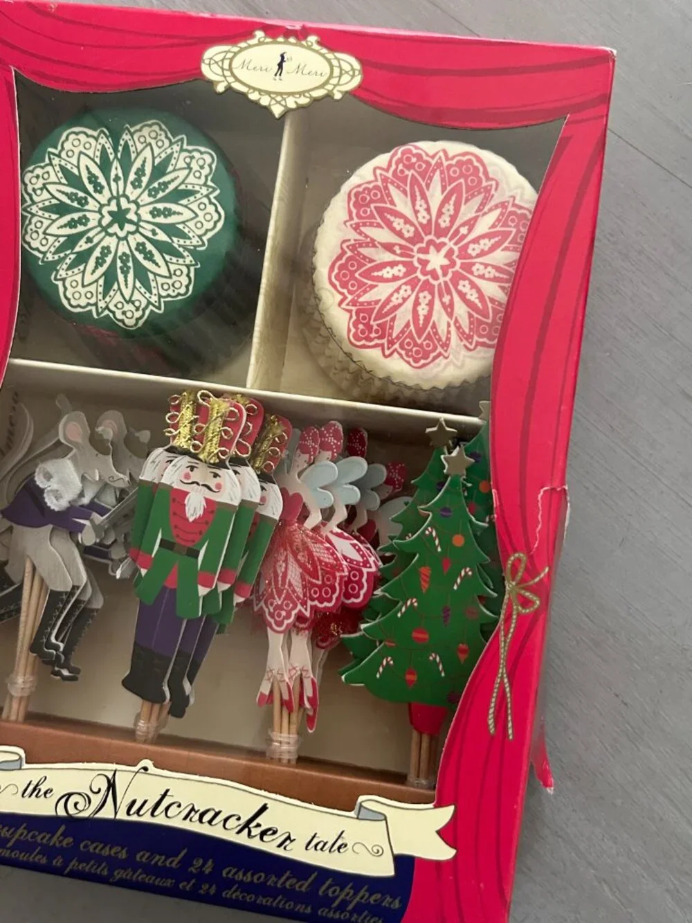 New Meri Meri Christmas Cupcake Decorating Kits Nutcracker & Jingle All The Way